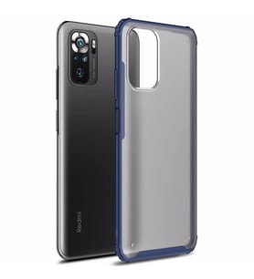 Microsonic Xiaomi Redmi Note 10S Kılıf Frosted Frame Lacivert