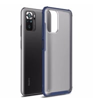 Microsonic Xiaomi Redmi Note 10S Kılıf Frosted Frame Lacivert