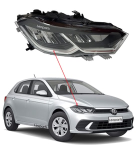LEOPARTS Volkswagen Polo Far Lambası Sağ (Ledli) 2021-2023 2G1941006C