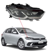 LEOPARTS Volkswagen Polo Far Lambası Sağ (Ledli) 2021-2023 2G1941006C