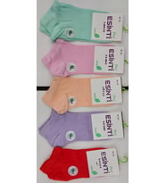 ESİNTİ BAYAN BAMBU PATİK PASTEL RENKLİ ÇORAP 12 ADET