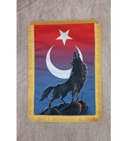 Uluyan Bozkurt Baskılı Portre Bayrak