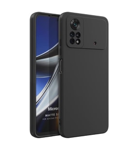 Microsonic Matte Silicone Xiaomi Poco X4 Pro 5G Kılıf Siyah