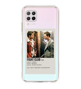 Huawei P40 Lite Uyumlu Fight Club Minimalist Poster Desenli Şeffaf Telefon Kılıfı