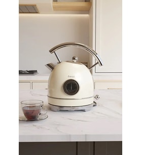 Fressi Isı Göstergeli Retro Kettle Su Isıtıcısı 1,8 Litre Fr-kt06 Magnoli Krem
