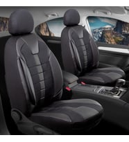 Hyundai Accent Yumurta Kasa Uyumlu Lüx Deri Detaylı Oto Koltuk Kılıfı Ön Arka Takım Vista Serisi SİYAH