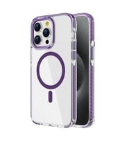 iPhone 15 Pro Max Kılıf Magsafe Şarj Özellikli Airbagli Takılabilir Askı Aparatlı Nana Kılıf (Mor)
