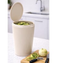 6 LT Banyo Mutfak Tezgah Üstü Çöp kovası - Bej