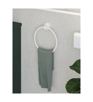 Yuvarlak Mat Beyaz Havluluk, 21 cm