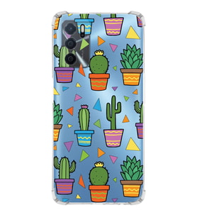 PrintiFy Oppo A16 Uyumlu Water Color 4 Baskılı Şeffaf Köşe Korumalı Antişok Kılıf