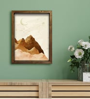 BK Gift Otel Odası Konseptli Doğal Masif Ahşap Çerçeveli Tablo 30x40cm-41