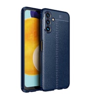 Galaxy A04S Kılıf Zore Niss Deri Desenli Silikon Kılıf (Lacivert)