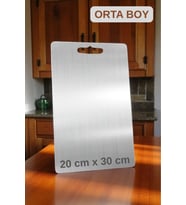 Paslanmaz Çelik Kesme Tahtası - ORTA BOY - SET ÜST KALİTE ANTİBAKTERİYEL KESME TAHTASI