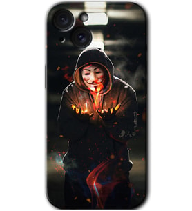 İphone 15 Plus Kılıf HD Desen Baskılı Kılıf - V for Fire