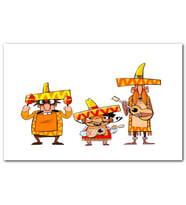 Cakatablo Mariachi Müzisyenler Karikatürize MDF Tablo