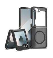 Lexroo Galaxy Z Flip 7 FE Kılıf M-Safe Şarj Özellikli Kamera Korumalı Lunex Kılıf - Siyah
