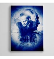 Atatürk Portre Mavi  Kanvas Tablo
