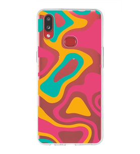 Samsung Galaxy A10s  Kapak Renkli Desen Tasarımlı Şeffaf Silikon Kılıf