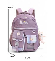 Relaxion 2174-1450 İthal Kore Tarzı Unisex Çocuk İlkokul Sırt Çantası (Mor)