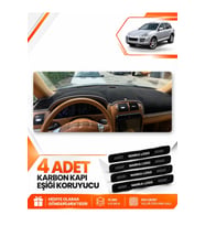PORSCHE CAYENNE (2002-2010) Uyumlu Ön Torpido Koruma Kılıfı Halısı - Siyah Gri