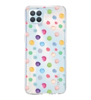 PrintiFy Oppo Reno 4 Lite  ile Uyumlu 1mm Slim Fit Water Color 6 Baskılı Şeffaf  Kılıf
