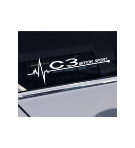 Citroen C3 İçin Uyumlu Aksesuar Yan Kapı Cam Sticker 20*7 Cm