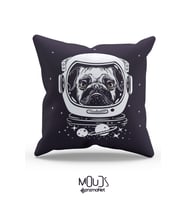 Mouds Çift Tarafı Baskılı Pug Life Desenli Tekli Süet Kırlent Kılıfı