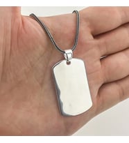 Asker Künyesi  925 Ayar Gümüş Erkek Kolye