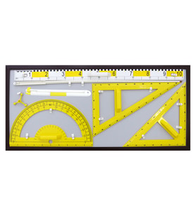 YAZI TAHTASI GEOMETRİ TAKIMI (7 PARÇA) (Beyaz)