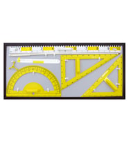 YAZI TAHTASI GEOMETRİ TAKIMI (7 PARÇA) (Beyaz)