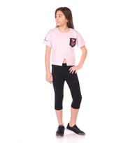 Toontoy Kız Çocuk Göğsü Ayıcık Baskılı Kaprili Takım (Açık Lila)