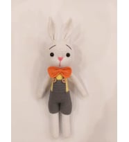 Papyonlu Şirin Tavşan Amigurumi Organik Oyuncak