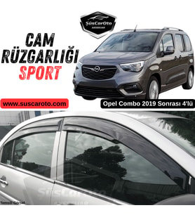 Opel Combo 2019 Sonrası Uyumlu Mugen Cam Rüzgarlığı Seti Piano Black 4'lü İthal Parlak Siyah