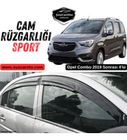 Opel Combo 2019 Sonrası Uyumlu Mugen Cam Rüzgarlığı Seti Piano Black 4'lü İthal Parlak Siyah