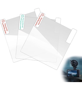 3 x şeffaf anti-statik filmler, ön cama yapışır, tüm dashcam ile uyumludur