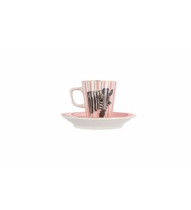 Porland Wild Life Zebra Tabaklı Kahve Fincanı 75cc 04ALM005283