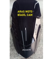 Bajaj Dominar 250 -400 Füme Ön Cam Siperlik ,Biadil Marka Uzun Tur Camı 48 cm(2017-2024) Arasmoto (Siyah)