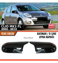 Renault Clio mk3 Makyajlı Batman Ayna Kapağı Piano Black / 2009-2012
