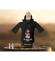 BK Gift Kişiye Özel Karikatürlü Mini Siyah İçki Şişesi Tişörtü , Ev Bar Dekoru, Viski, Şarap, Votka, Rakı Şişesi Tişörtü, Ev Barı-10