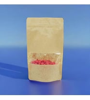 Kraft Pencereli Doypack 180x290x45 mm 500 Adet