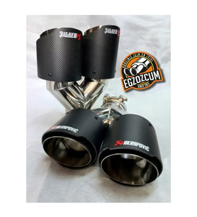 90 mm. Akrapoviç Egsoz eksoz Ucu içi krom DUAL Çiftli Mat Karbon SAĞ/SOL TAKIM UYUMLU
