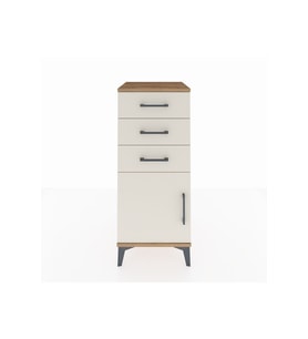 Hyperion Komodin Tek Raflı 3 Çekmeceli Tek Kapaklı 44x44x106 Çam-Aytaşı
