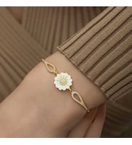 ?Gümüş Gold Papatya Bileklik