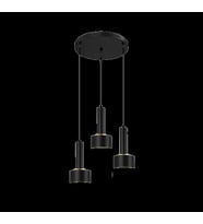 Rsylight Retro Metal Modern Dekoratif Rustik 3 Lü Siyah Avize