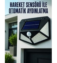 Hareket Sensörlü Güneş Enerjili Duvar Lambası Dış Mekan İçin Güçlü LED Aydınlatma