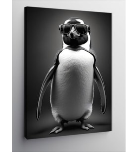 Kanvas Tablo Güneş Gözlüklü Penguen