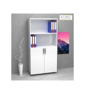 Dosya Dolabı Yarım Kapak 80x35x150 Cm (BEYAZ)