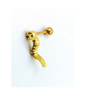 Çelik Zirkon Taşlı Piercing