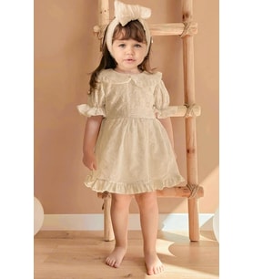 Bebe Yaka Elbise BEj MDVK128