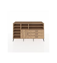 Kronos Konsol 8 Raflı 3 Çekmeceli Tek Kapaklı  176x59x99 Çam-Çam